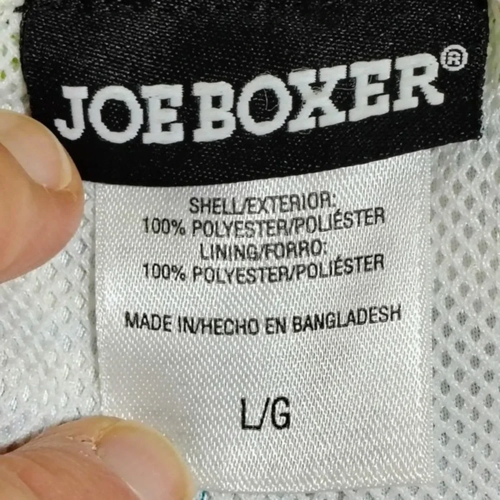 Joe Boxer Men Tropical Plaid Swim Trunks Shorts Blue L/G Aloha‎ Beach hawaiian